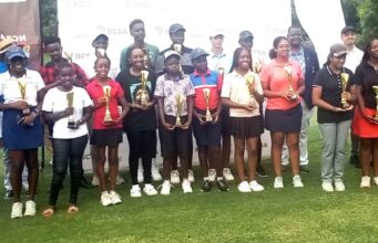 GOLF NEWS-Limuru’s Kihanya and Muthaiga’s Antonia brings celebrations to their clubs after winning the overall Boy and Girl titles respectively in the Second NCBA Coast Junior Open at Nyali;