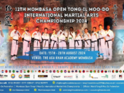 SPORTS NEWS-Kenya to Host 12th Edition of the Mombasa Open Tong-IL Moo-Do International Martial Arts Championship 2024 from this week;