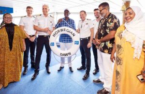BUSINESS NEWS-Port of Mombasa celebrates arrival of luxury Cruise Liner Norwegian Dawn.