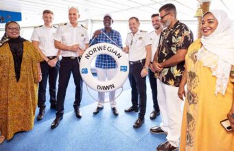 BUSINESS NEWS-Port of Mombasa celebrates arrival of luxury Cruise Liner Norwegian Dawn.