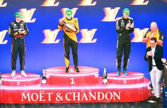 SPORTS NEWS- Moët & Chandon’s returns to the podium at the formula Lous Vuitton Australian Grand Prix 2025 with celebratory Jeroboam.
