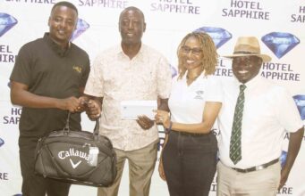 GOLF NEWS-Lawrence Gituma finally grabs the top spot in the Nomadic Tournament at the Sea-Link Mombasa Course.