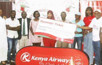 GOLF NEWS-Lady Caddy cum golfer Everline Kerubo pulls a surprise in World Tourism day tournament at Sea link Mombasa golf course.