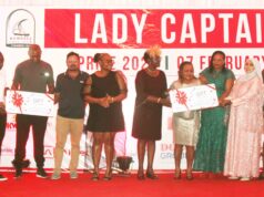 GOLF NEWS-Hilda Mugure braves the Indian Ocean waves to emerge overall winner in Lady’s Captain’s (Susan Mwangi) Prize tournament at Mombasa Golf Club’s Sea-Front Course.