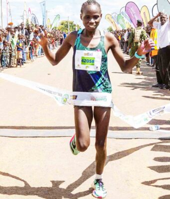 SPORTS NEWS-Elijah Mbaire and Agnes Mumbua Crowned Champions at Fourth Betika Lukenya 10 Million Trees Marathon, Mtito Andei.